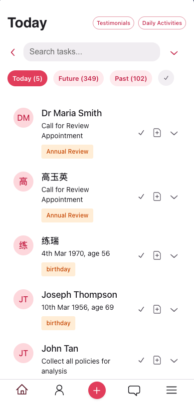 Today dashboard preview